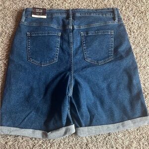 High-Rise Denim Shorts – Dark Blue Jean Shorts
